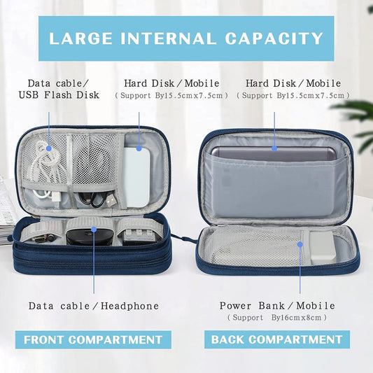 Electronics Wire-winding Storage Bag Waterproof Carrying Accessories Pouch Travel Bag Universal Cable Organizer Electronics Bag
