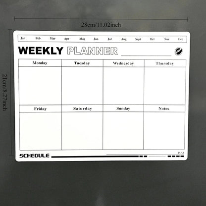 A refrigerator magnet ,monthly and weekly planner, magnetic calendar sticker, soft magnetic note sticker, message board