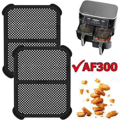 Air Fryer Splash Guard for Ninja AF300 Models Reusable Air Fryer Liners  Silicone Air Fryer Splash Pad Shield Baking Accessories