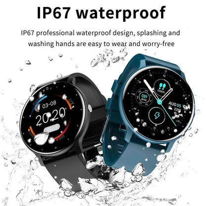 Fashion Men's Smart Watch Full Touch Screen Sports Fitness Tracker IP68 Waterproof Bluetooth Smartwatch for Men Women Smartphone