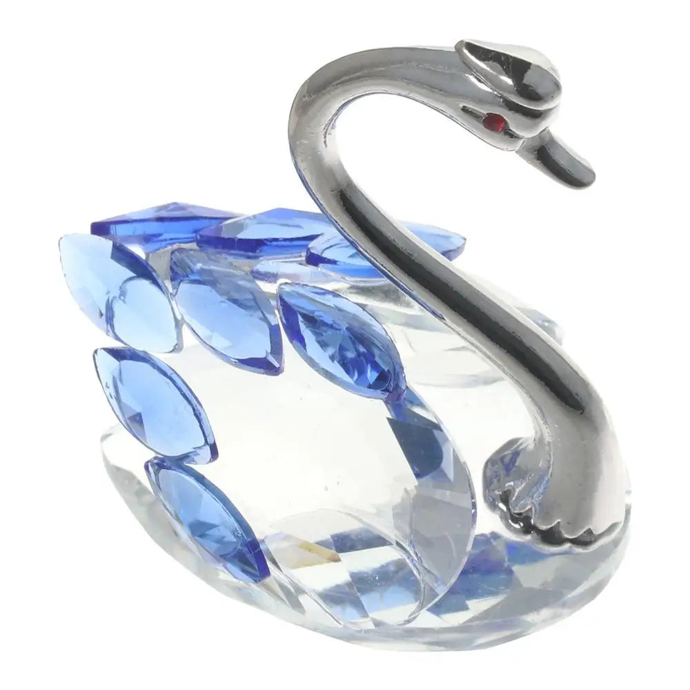 Beautiful Glass Home Decoration, Cute Swan Statue, Home Decoration, Dining Table Family Collection Gift, Home Crystal Decoration