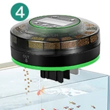 Automatic Fish Feeder for Aquarium, Automatic Food Dispenser with Timer, Rechargeable Timer Feeder, with USB Cable, LCD Display