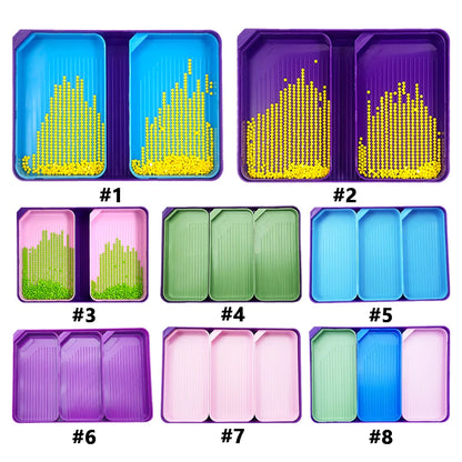 3/4 Set Diamond Art Painting Bead Sorting Trays Large Diamond Art Accessories Diamond Art Plate for DIY Art Craft