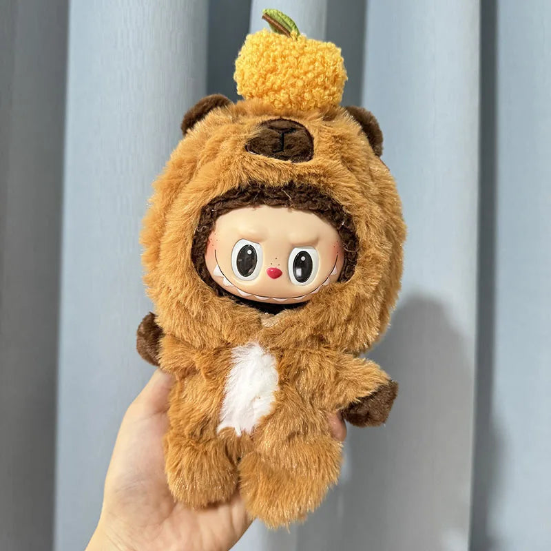 Labubu I II Dolls Clothes for Labubu The Monster Outfit Accessories Clothing DIY Kids Gift QuQu Capybara Jumpsuit For Winter