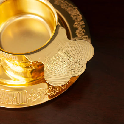 Russian Church Orthodox Holy Oil Ritual Supplies Gold Plated Metal Utensils Prayer Church Ritual Supplies