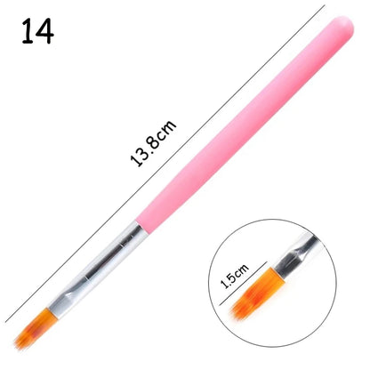 1-9PCS Nails Art Brush Pen 3D Tips Pattern Phototherapy Acrylic UV Gel Extension Builder Coating Painting Pen DIY Manicure Tools