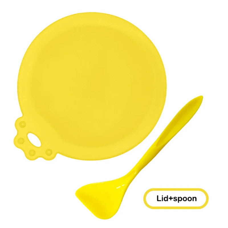 Reusable Pet Food Can Cover and Spoon Portable 2pcs/set  Dogs Cat Storage Tin Cap Lid Seal Cover Health Pet Supplies Pet Lids Ca