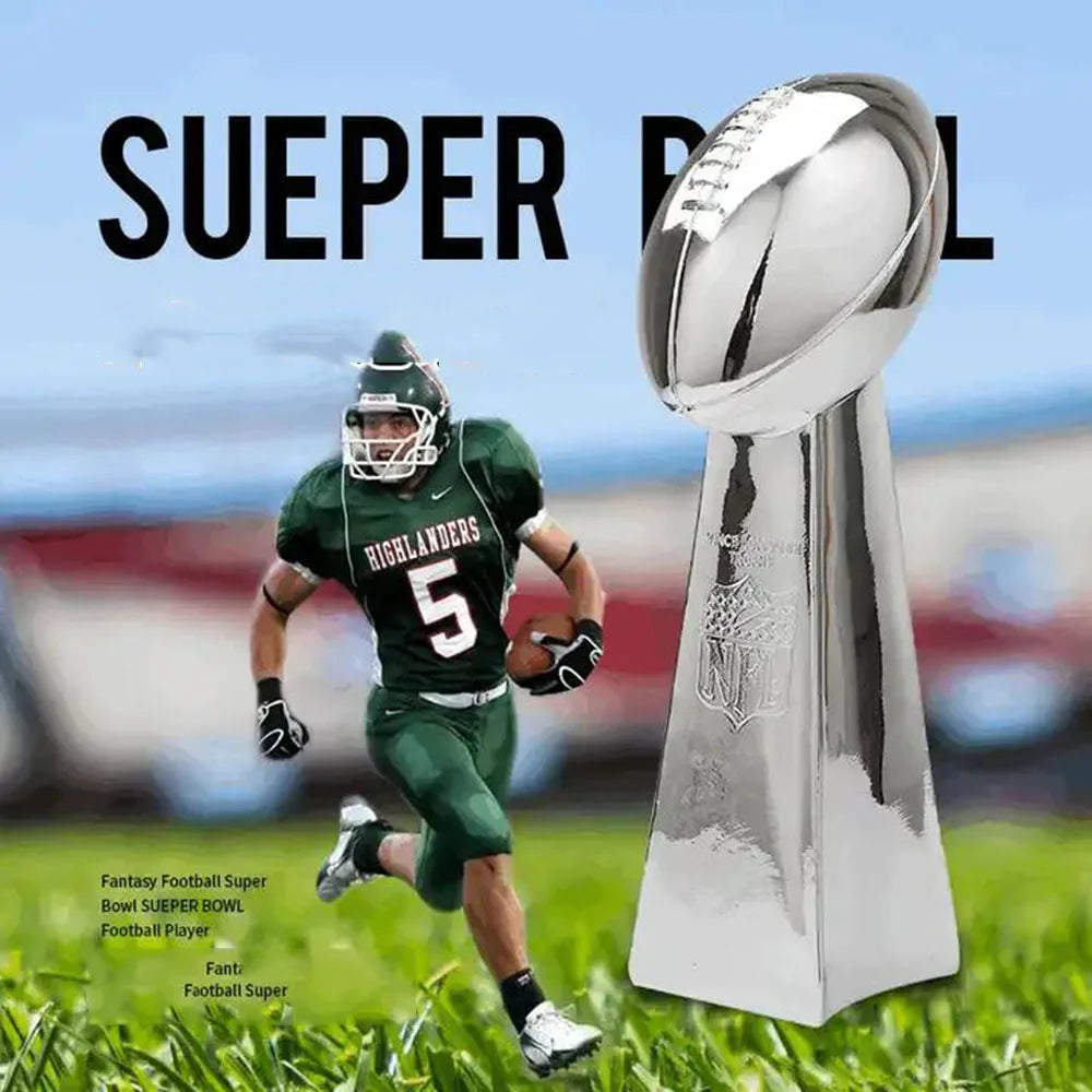 American Football Cup Fan Supplies Rugby Trophy Handicraft For Sports Super Cup Sports Competition Resin Trophy