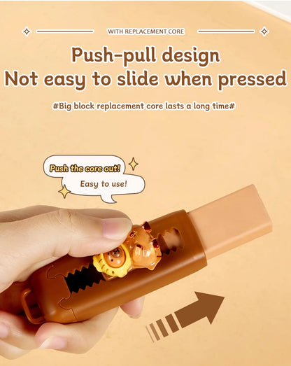 Kapibala push-pull eraser, suitable for drawing and design, office culture and educational supplies