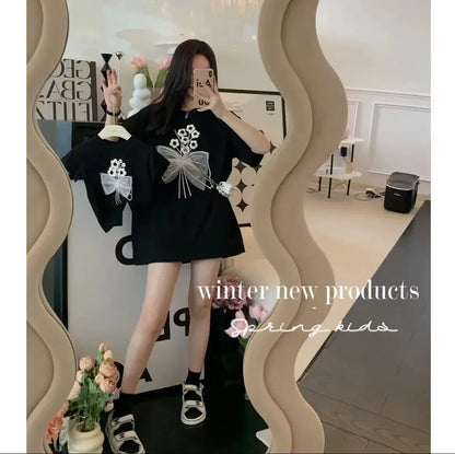 Family T Shirts Mama and Baby Gril Boy Tees Fashion Father and Son Daughter Equal Matching Shirt Top Women Summer Cotton Clothes