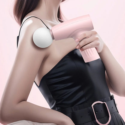Portable Mini Pink Muscle Massage Gun Deep Tissue Handheld Healing Fascia Gun