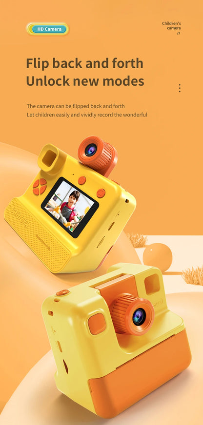 Kids Instant Camera Print Camera For Children Camera 1080P HD Digital Camera Photo Paper Child Toy Camera For Christmas Gift