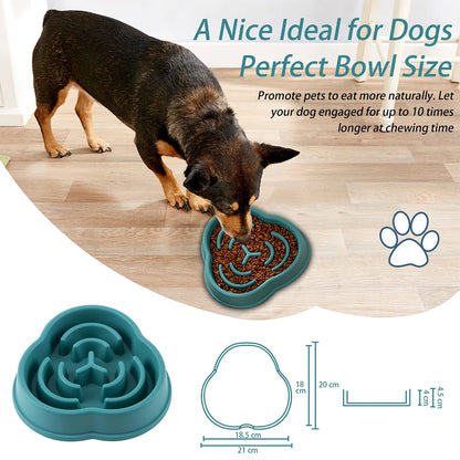 Pet Slow Feeder Bowl Durable Non-Slip Anti Choking Dog Bowl For Digestive Health & Bloat Reduction For Large Medium Small Dogs