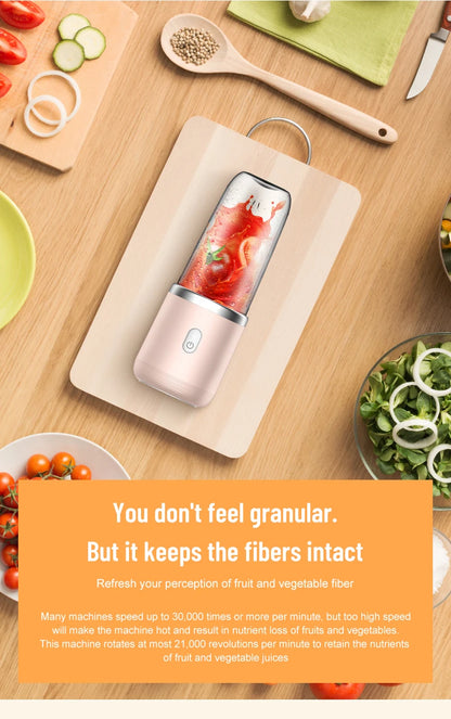 Portable Fruit Juice Blenders Summer Personal Electric Mini Bottle Home USB 6 Blades Juicer Cup Machine For Kitchen