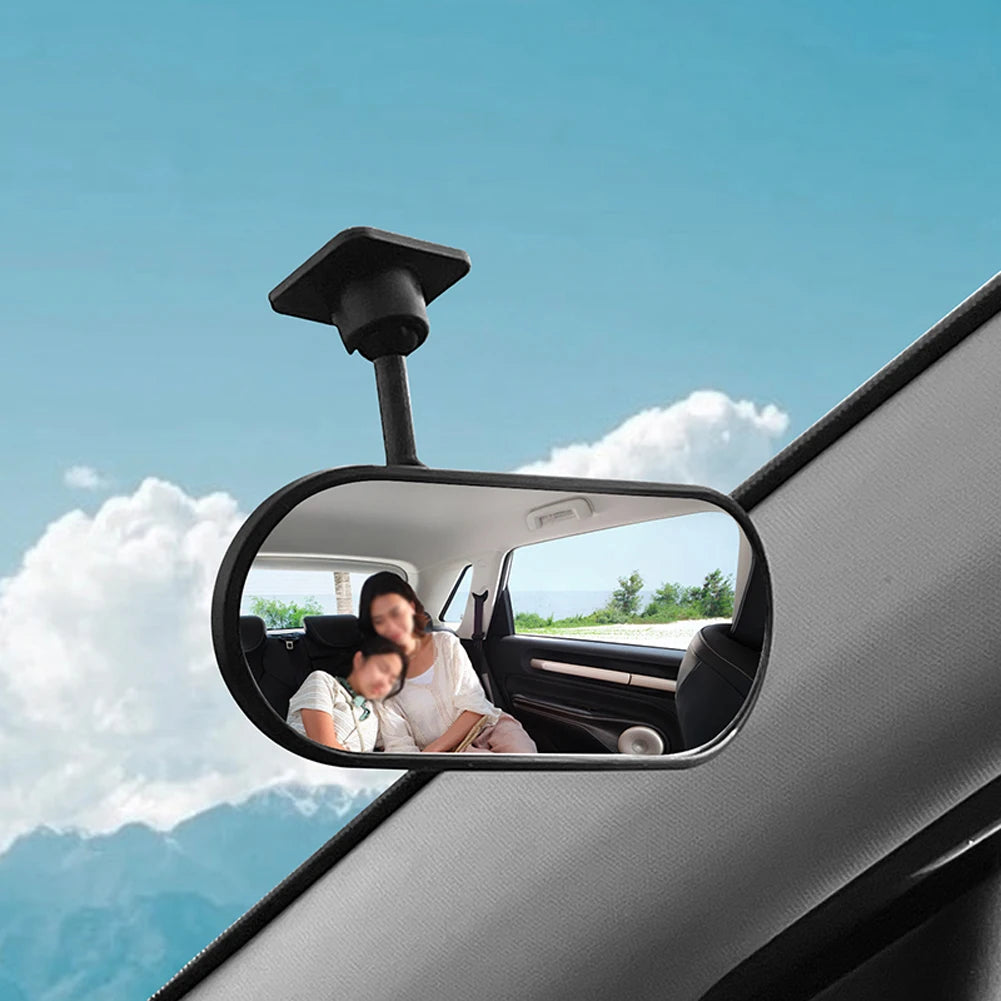 Car Interior Mirror Baby Rearview Mirrors 360-Degree Rotation Car Auxiliary Observe Mirror 220R Wide-Angle Rear View Mirror