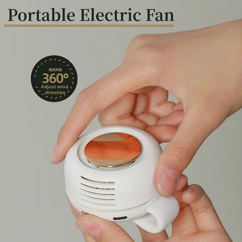 Usb Rechargeable Handheld Fan Portable Electric Fan Adjustable Wind Direction Clipped Onto Clothes Fan Summer Electric Fan