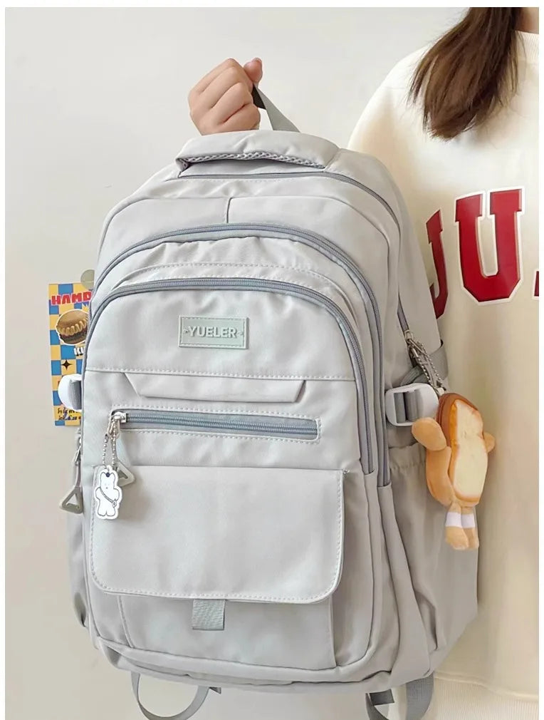 Japanese style Junior High School Large Capacity Backpack High School Student school bags Simple and Versatile Laptop Backpacks