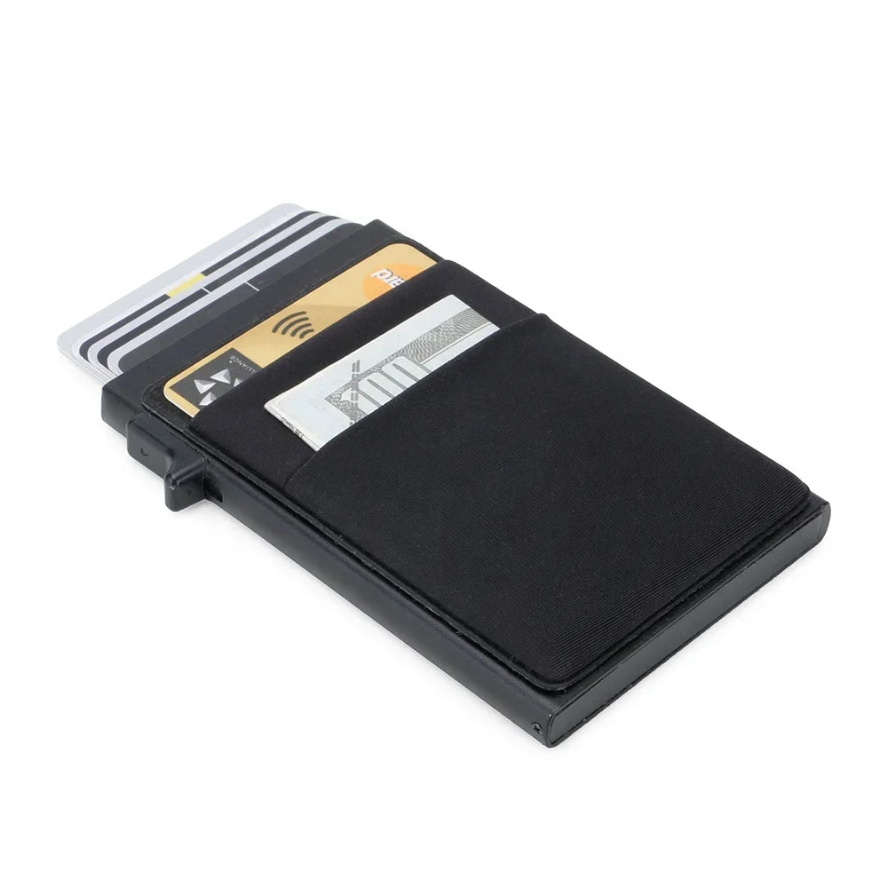 Rfid Blocking Pop Up Credit Card Holder Thin Mini Minimalist Slim Wallets Metal Cardholer Case Wallet for Men Carteras Choice