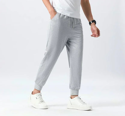 Men's printed waist sports pants street casual pants sports pants suitable outdoor sports and leisure pure jogging pants