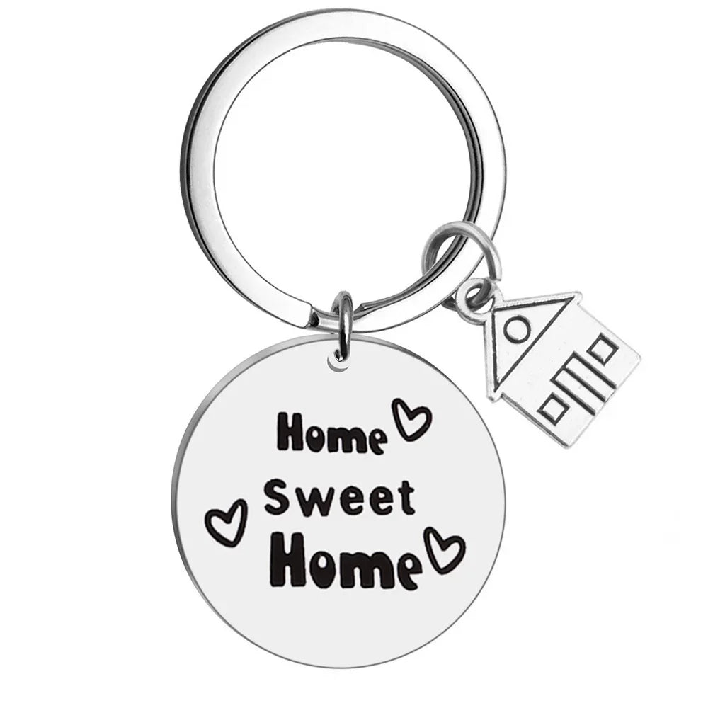 2025 Stainless Steel New Home Keychain Couples First Home Sweet Home Gift Couple New House Keychain Housewarming Gift