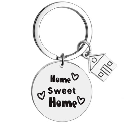 2025 Stainless Steel New Home Keychain Couples First Home Sweet Home Gift Couple New House Keychain Housewarming Gift