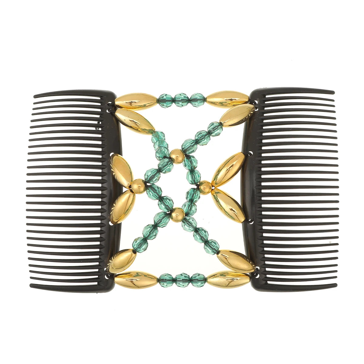 Vintage Creative Magic Hair Comb Double Row Elastic Hair Comb Disc Hair Clip For Women Headwear Hair Comb Hair Clip Fashion Hair