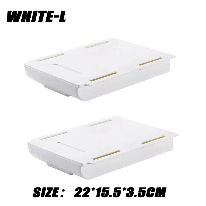 Hidden Drawer Organizer Self-Adhesive Desktop Small Drawer Cabinet Under Table Hidden Drawer Office Home Storage Tools