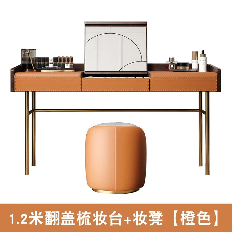 Living Room Vanity Table Nail Makeup Drawers Bedroom Storage Luxury Dressing Table European Mesa De Maquillaje Trendy Furniture