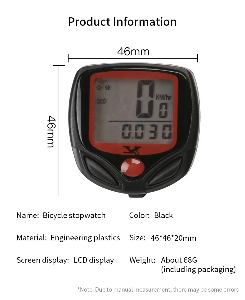 Waterproof Bicycle Bike Cycle Lcd Display Digital Computer Speedometer cycling computer