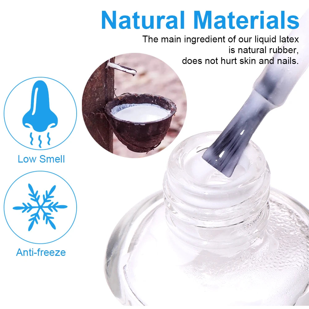 15mlNail Peel Off Liquid Anti-Overflow Glue Edge Latex Tape, Nail milk pad Peel OffCuticle Guard Nails Finger Lacquer Protectors