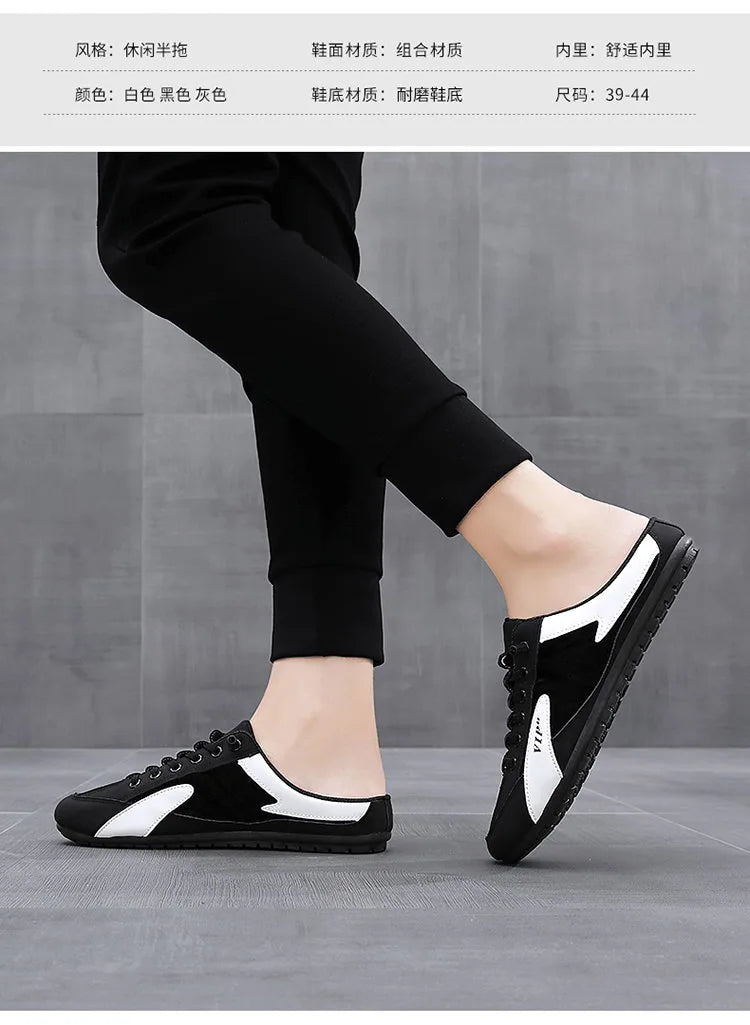 Half Slipper for Men Classic Summer Casual Shoes Men's Flat Shoe Slippers Concise Men Sneakers