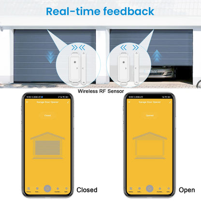 LoraTap Tuya Smart Life Garage Door Sensors Opener Controller WiFi Switch Alexa Opening Home Remote Control Contact Voice