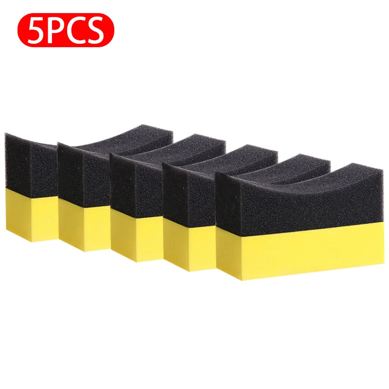 5/10pcs Auto Cleaning Sponge Brush Set for Car Wheel Tire Wash Wipe Water Suction Sponge Pad Wax Polishing Tyre Brushes Tools