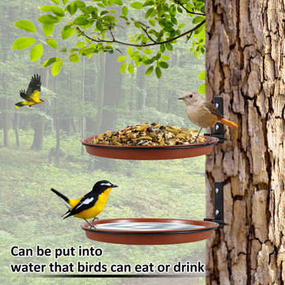 3Pcs Bird Feeding Trays Tree Mounted Bird Feeders Bird Bath Spa Multifunctional Foldable Bird Feeders for Garden Balcony Railing
