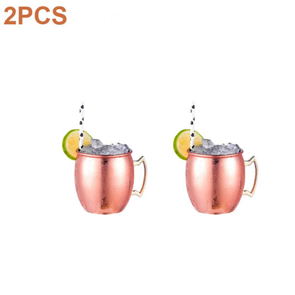 1-3pcs 550ml Hammered Copper Plated Moscow Mule Mug Beer Cup Coffee Cup Mug Copper Plated Canecas Mug Travel Mug Champagne Party