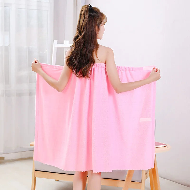 Womens Bath Towels Girls Wearable 135*80cm Fast Drying Bathing Beach Spa Bathrobes Wash Clothing Shower Bath And Gym Towel