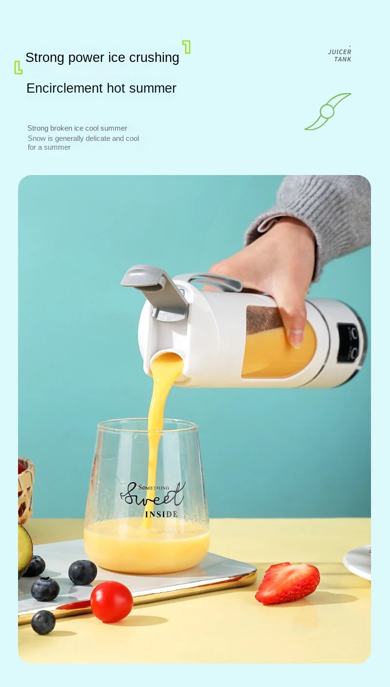 Household  Mixer Machine Portable Blender Crushed  Electric Juicer With 3 Speed 450ML Large Capacity Digital Display Juice Cup