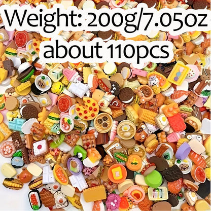 Mini Food Toys Mixed Style Resin Food Doll Kitchen Mini Food Statue DIY Accessories Halloween Christmas Gifts