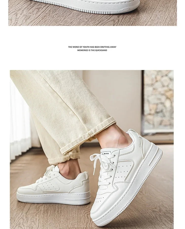 2024 Brand Leather men's Sneakers White Platform Woman Sports Sneakers Female Vulcanized Shoes Sneakers Casual Ladies Trainers