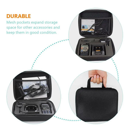 Case Suitcase Travel Accessories Walkie Talkies Storage Kit Black Handy Radio