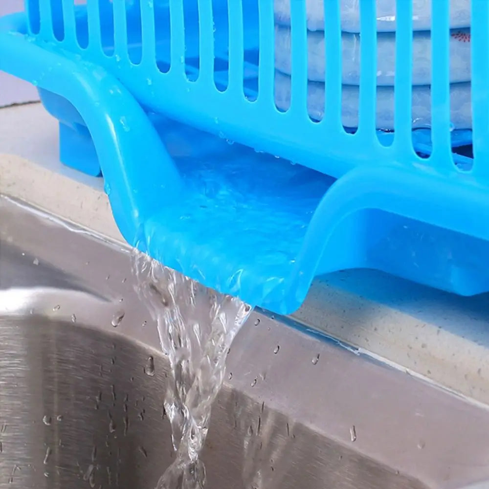 Kitchen Utensils Dish Drying Rack Drainer Rack with Drain Board Countertop Dinnerware Plates Bowls Chopsticks Spoons Organizer