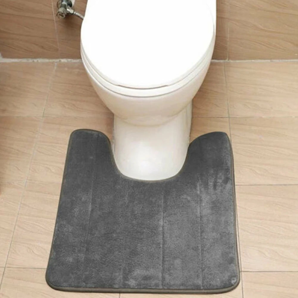 Bathroom Toilet Accessories Parts Water Absorbing Mats Toilet Mats Toilet Floor Mats 1pc Coral Fleece Hot Sale