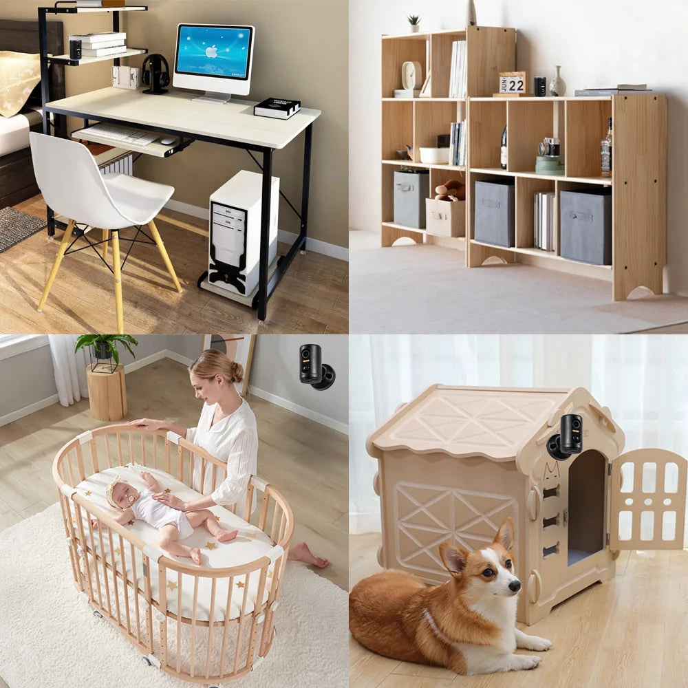 1080P Solar Mini Camera Wifi Recharge Battery Indoor PIR Human Detection Wireless CCTV Surveillance IP Home Alarm Video Cameras