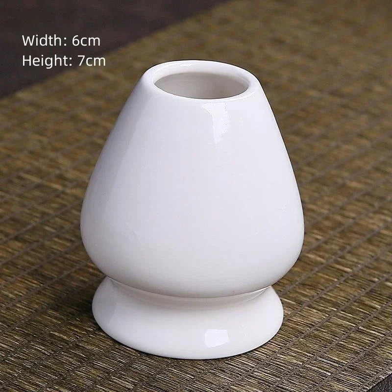 1PC Japanese Matcha Stirrer Rack Ceramic Tea Holder Matcha Chasen Rack Bamboo Matcha Whisk Stand Home Tea Maker Matcha Tools