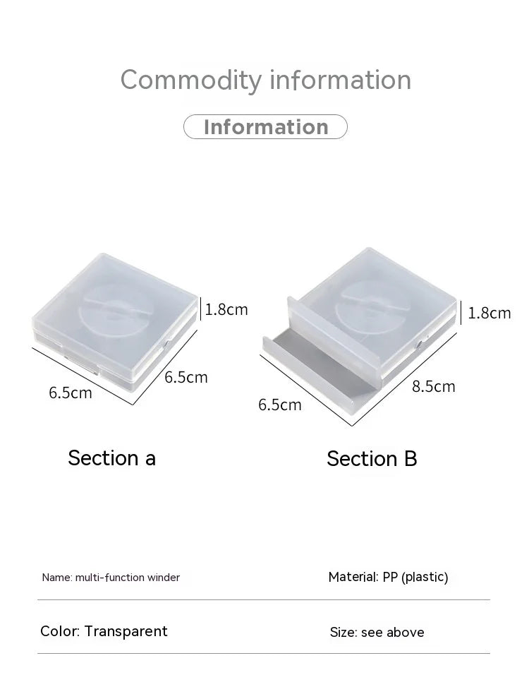 Portable Transparent Cable Organizer Cord Management Usb Cable Winder Retractable Phone Holder Charger Wire Storage Protector