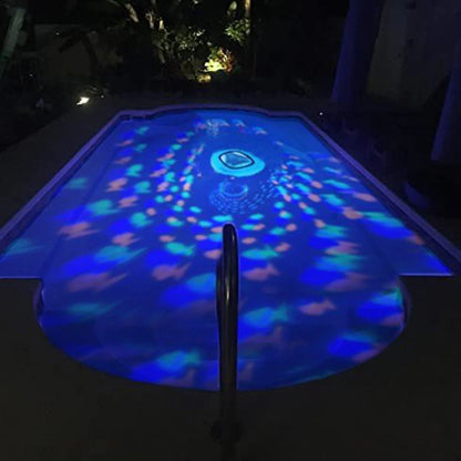 Colorful Underwater Lights Fish Pattern Fountain Projector Light 4 Colors Battery Operated Pool Accessories