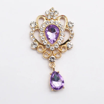 32*60mm Droplet diamond pendant accessories, flat bottom brooch accessories, DIY accessories, headwear accessories 5/10/20PCS