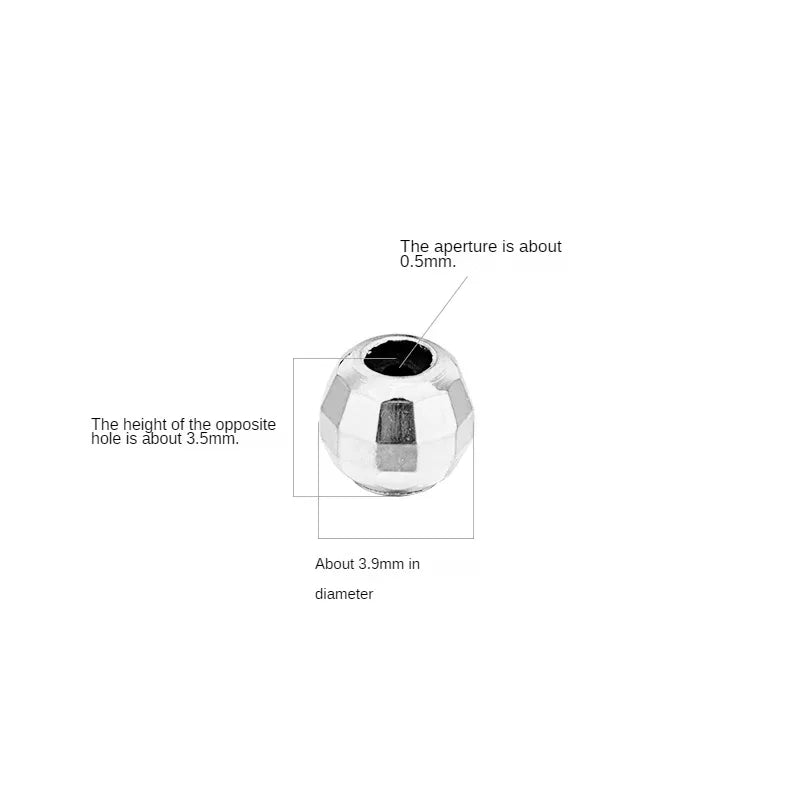 5pcsracelet DIY loose beads Thai silver laser beads silica gel beads 925 silver accessories accessories accessories accessories