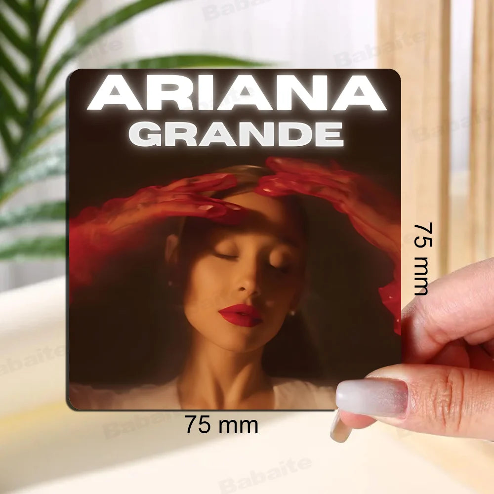 Singer A-Ariana Grande Fridge  Magnet Personalized Fridge Magnet Square Shape Fridge Refrigerator Wall Door Decoration