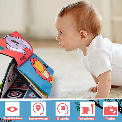 Black And White Baby Floor Mirror Tummy Time Sensory Baby Toys 6 12 months Toys For Babies Montessori Development Crawl Toys